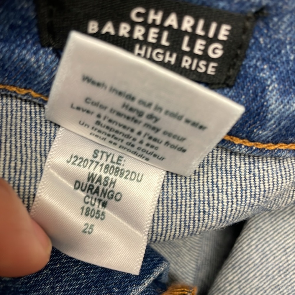 Veronica Beard Charlie Barrel leg Denim Jeans Sz 25/0 NEW - Picture 8 of 8
